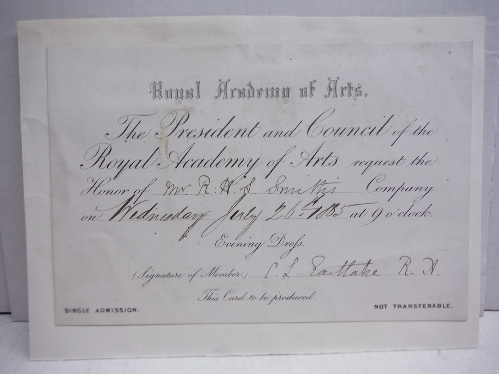 Image 0 of 1885: CHARLES LOCKE EASTLAKE - NATIONALGALLERY SIGNED DOCUMENT