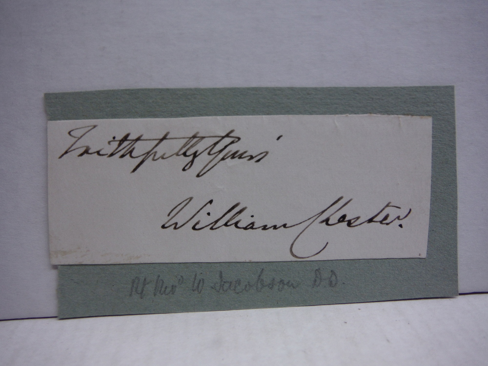 Image 0 of WILLIAM JACOBSON, BISHOP OF CHESTER AUTOGRAPH
