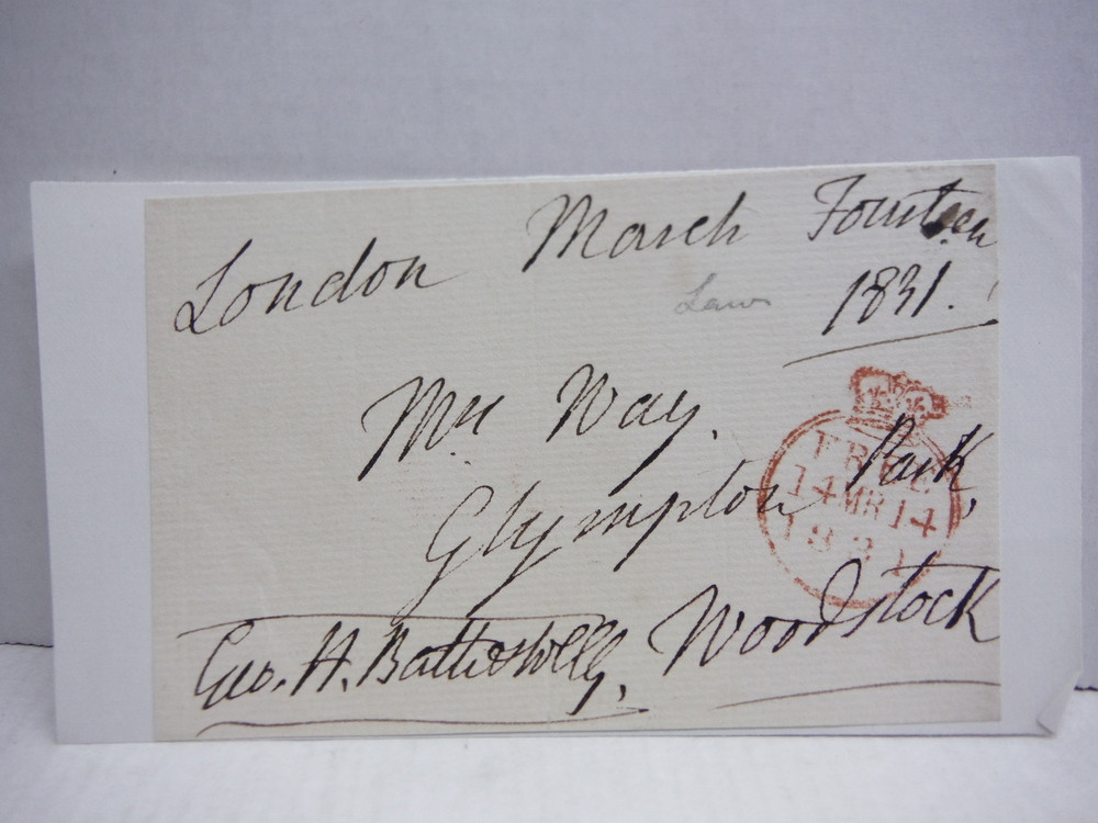 Image 0 of 1828 GEORGE HENRY LAW ANGLICAN BISHOP  AUTOGRAPH