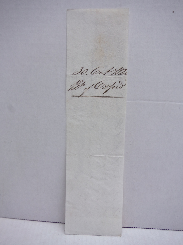 Image 1 of 1827: EDWARD LEGGE BISHOP OF OXFORD AUTOGRAPH