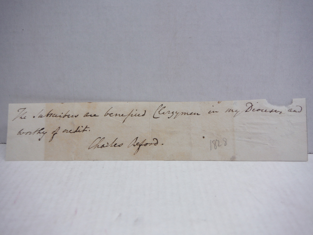 Image 0 of 1828: CHARLES LLOYD BISHOP OF OXFORD AUTOGRAPH