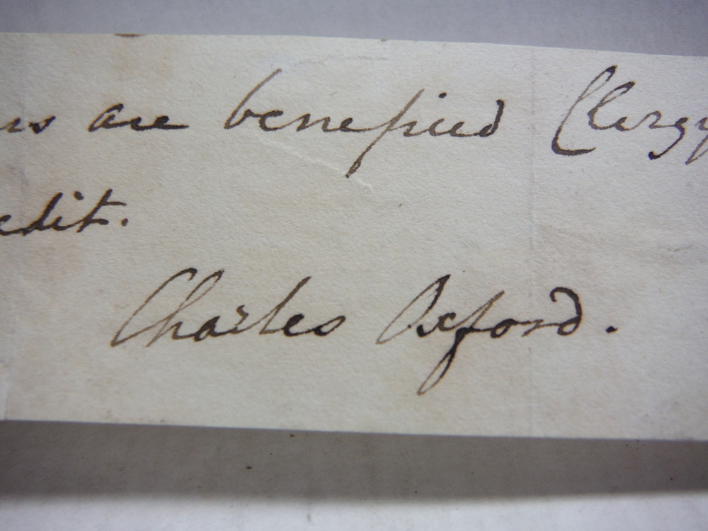 Image 2 of 1828: CHARLES LLOYD BISHOP OF OXFORD AUTOGRAPH