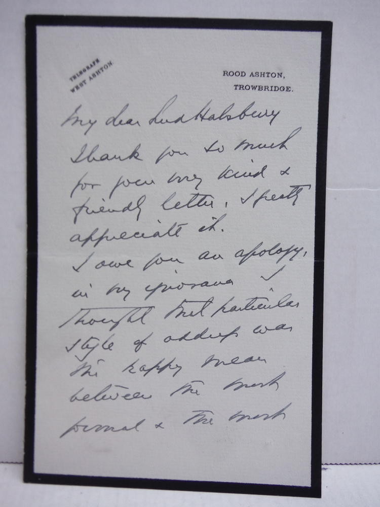 Image 0 of 1913: WALTER HUME LONG, HANDWRITTEN LETTER