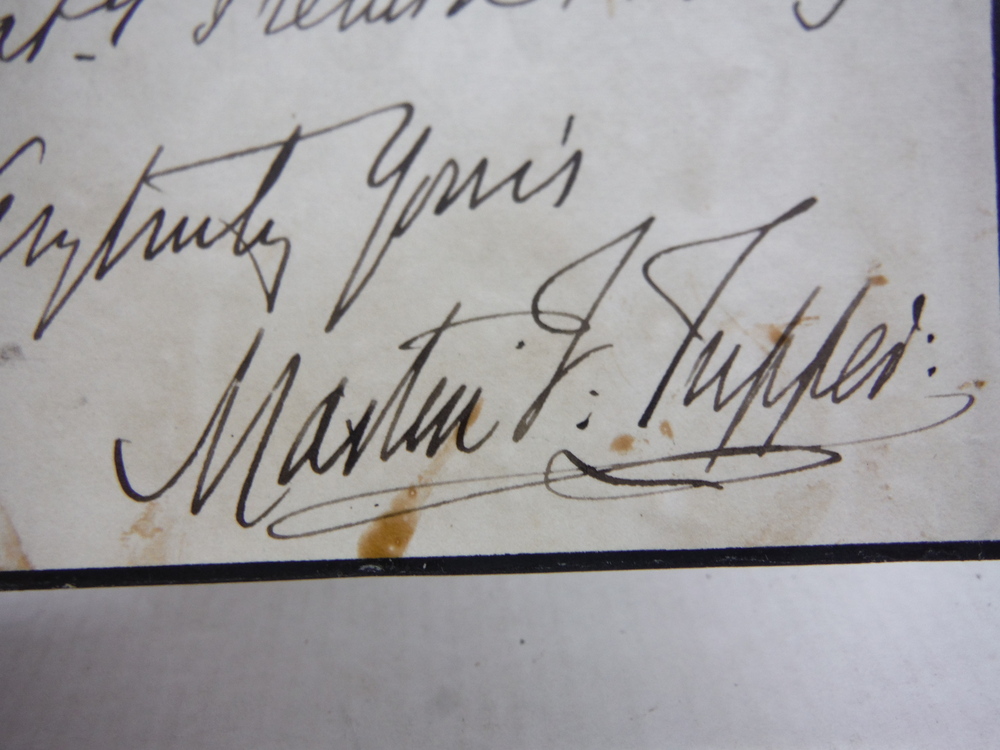 Image 3 of 1864: MARTIN FARQUAHAR TUPPER - ENGLISH WRITER -  HANDWRITTEN LETTERS (2