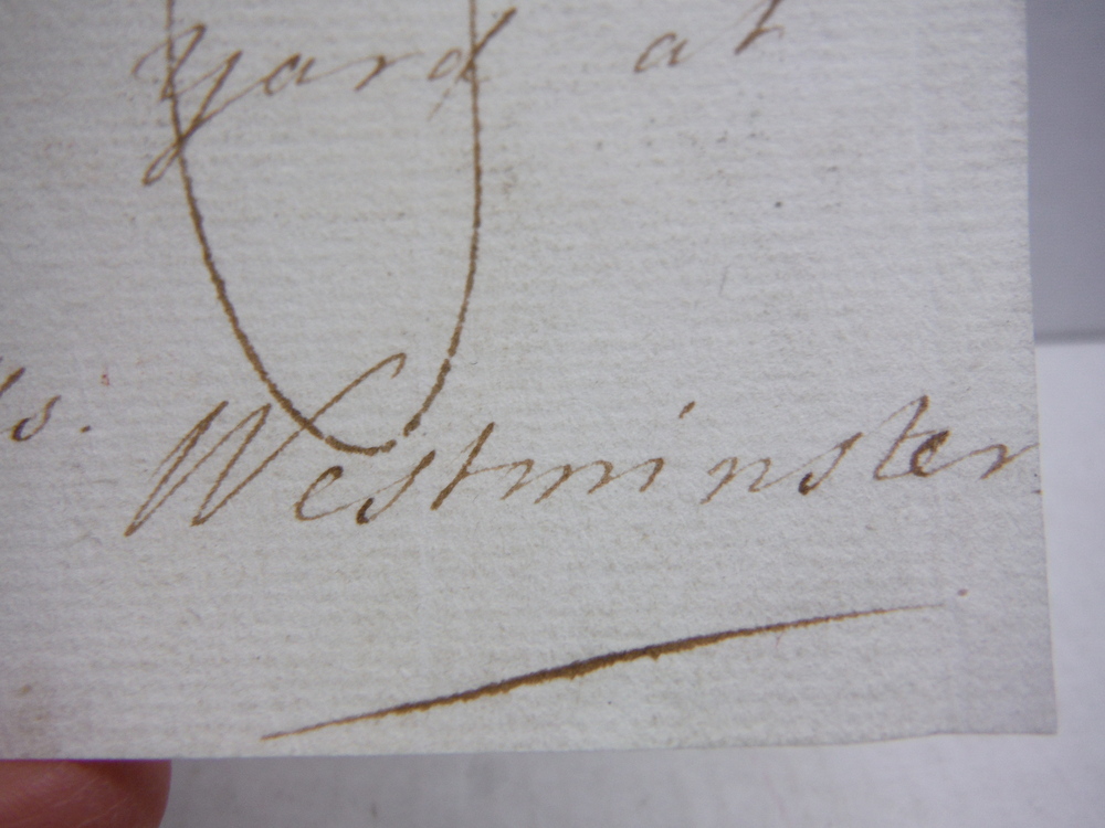 Image 2 of  1770: EDWARD WILLS - BISHOP OF BATH  AND WELLS - AUTOGRAPH