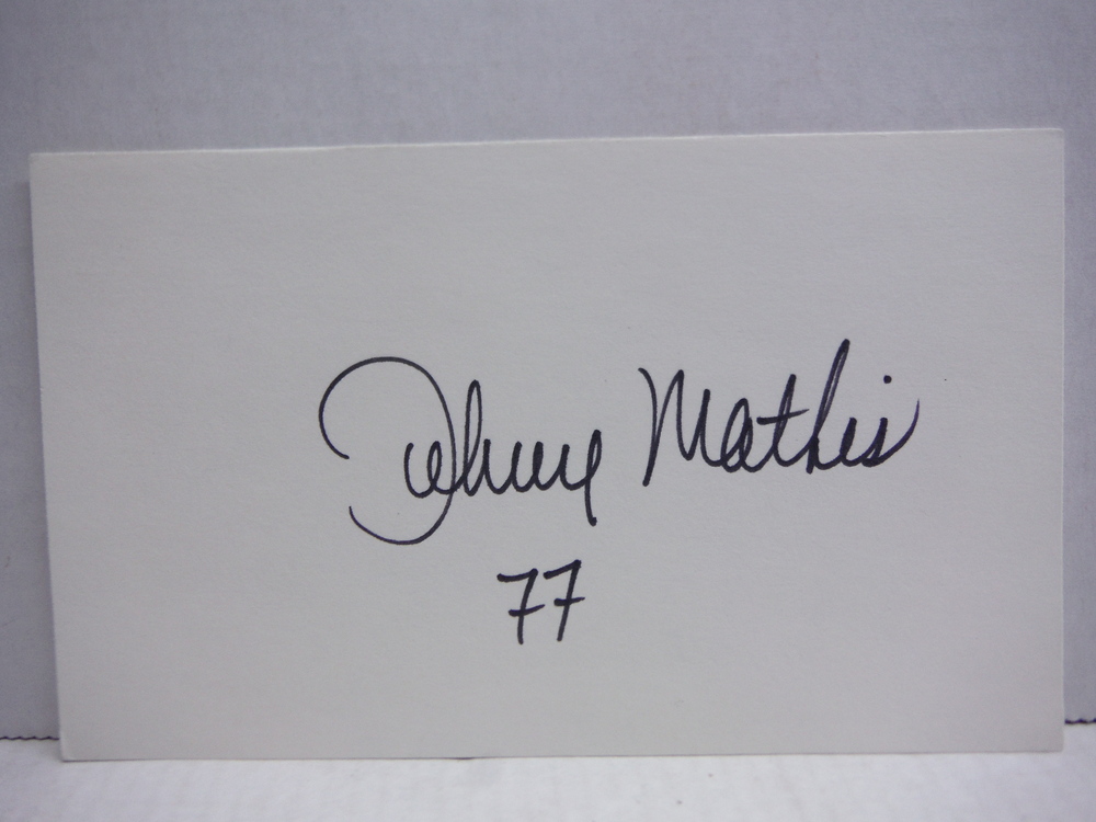 Image 0 of JOHNNY MATHIS - SINGER - AUTOGRAPH