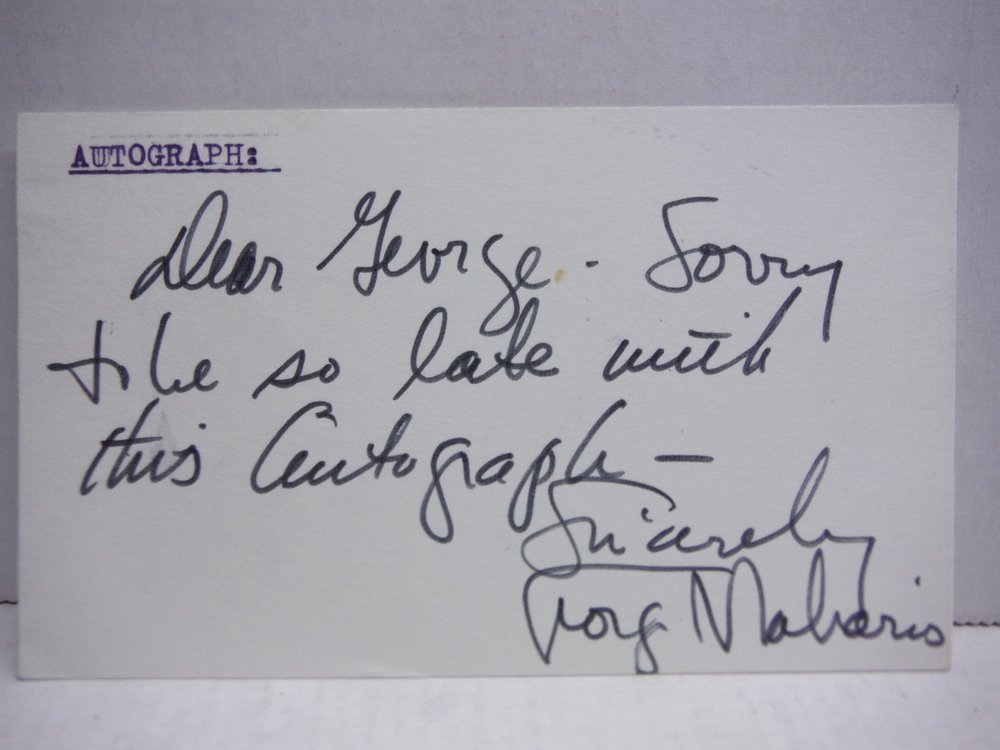 Image 0 of GEORGE MAHARIS-ACTOR-AUTOGRAPH