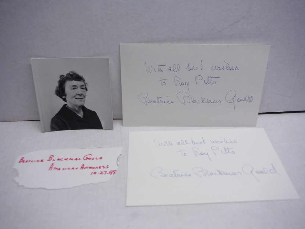 Image 0 of BEATRICE BLACKMAR GOULD - EDITOR - AUTOGRAPH 