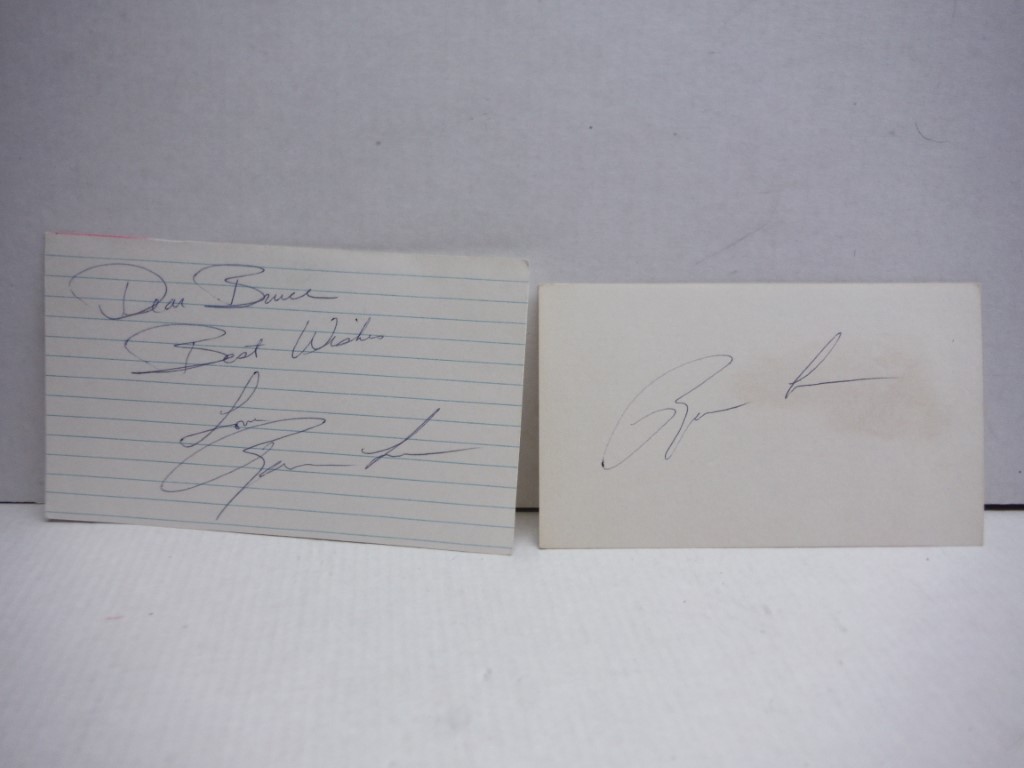 2 autographs of RONNIE LEE -SINGER 