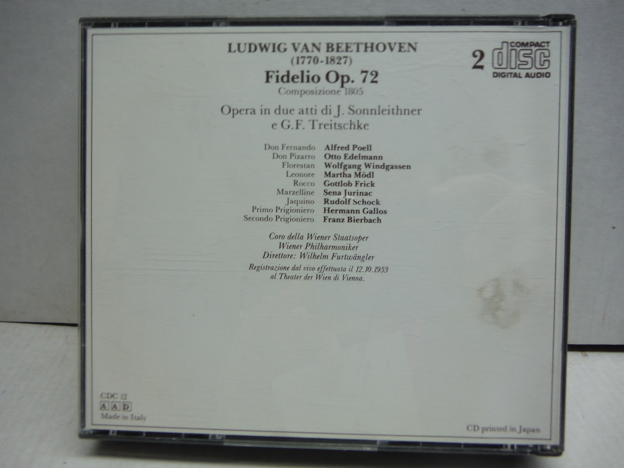 Image 1 of Beethoven: Fidelio, Op. 72 (Vienna 12.10.1953) (Furtwangler Edition)