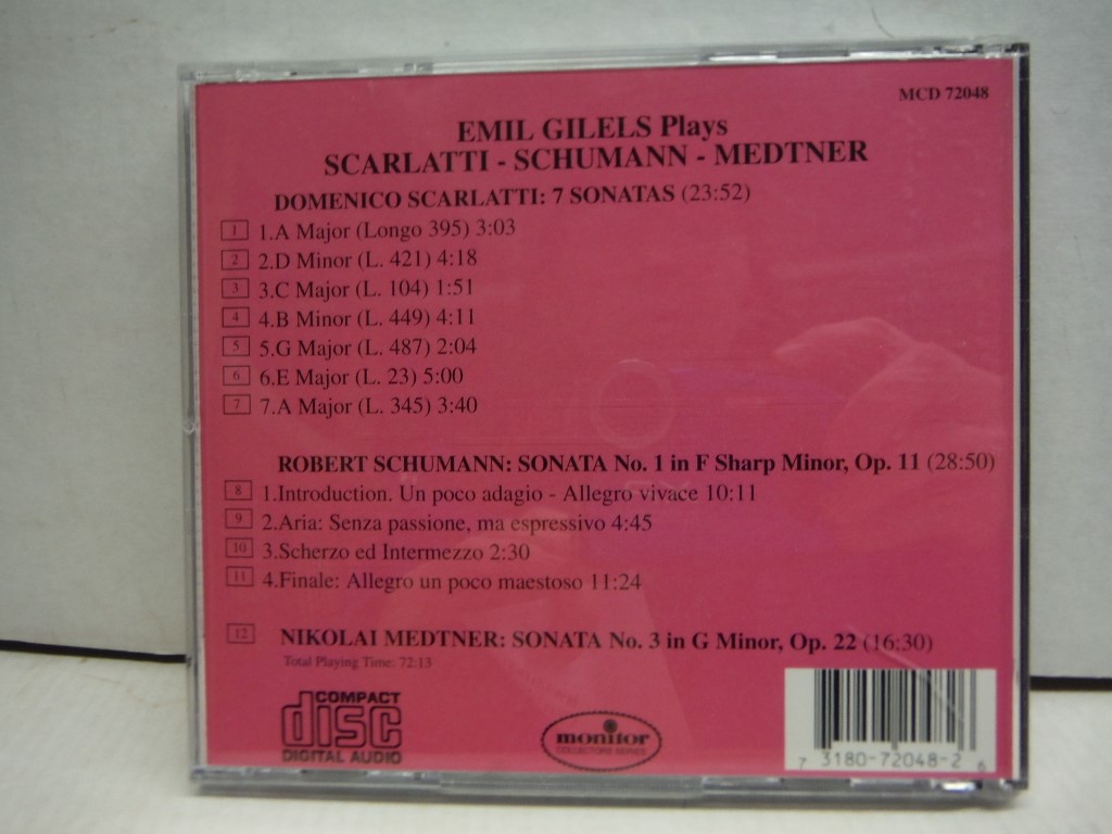 Image 1 of Scarlatti: 7 Sonatas / Schumann: Sonata No. 1, Op. 11 / Medtner: Sonata No. 3, O