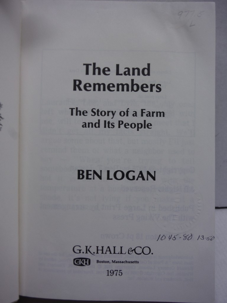 Image 1 of The land remembers: The story of a farm and its people