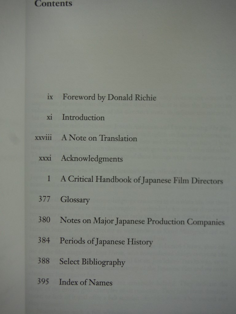 Image 1 of A Critical Handbook of Japanese Film Directors: From the Silent Era to the Prese