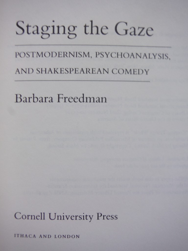 Image 1 of Staging the Gaze: Postmodernism, Psychoanalysis, and Shakespearean Comedy