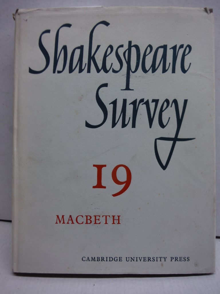 Image 0 of Shakespeare Survey: Volume 19, Macbeth (Shakespeare Survey, Series Number 19)