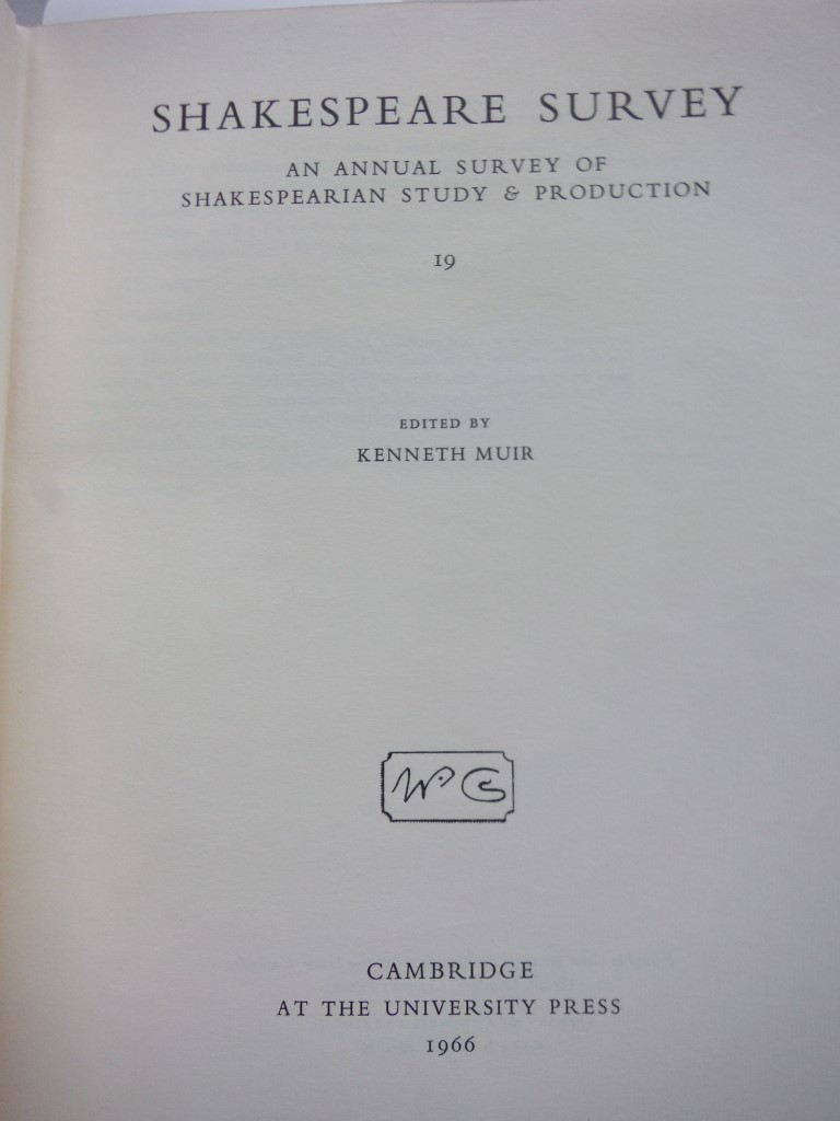 Image 1 of Shakespeare Survey: Volume 19, Macbeth (Shakespeare Survey, Series Number 19)