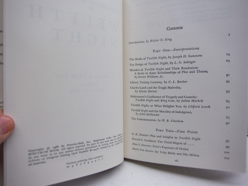 Image 1 of Twentieth Century Interpretations of Twelfth Night: A Collection of Critical Ess