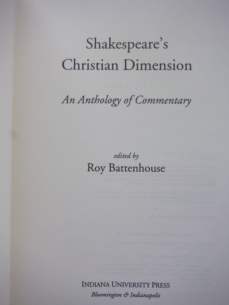 Image 1 of Shakespeare's Christian Dimension: An Anthology of Commentary