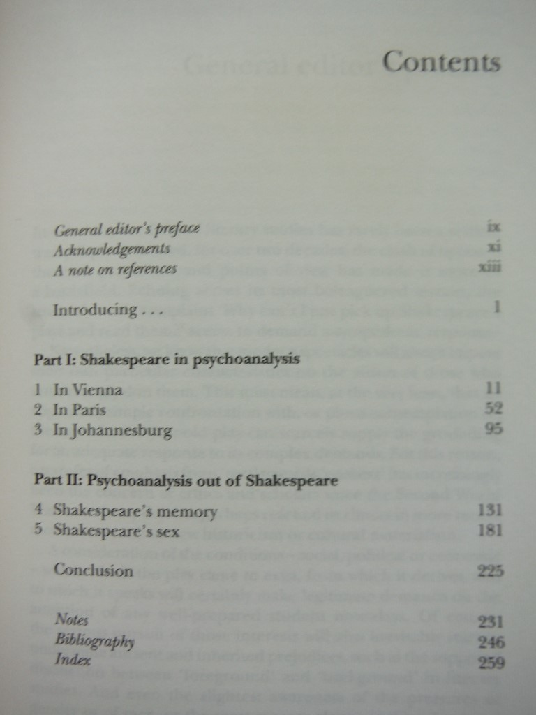 Image 1 of Shakespeare in Psychoanalysis (Accents on Shakespeare)