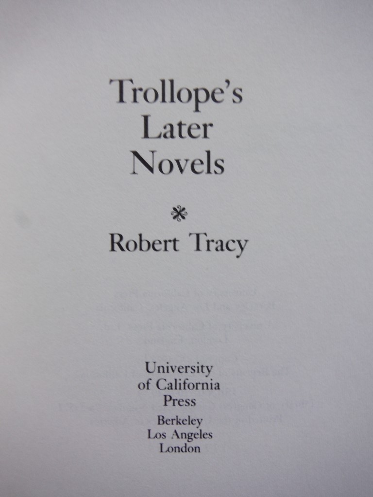 Image 1 of Trollope's Later Novels