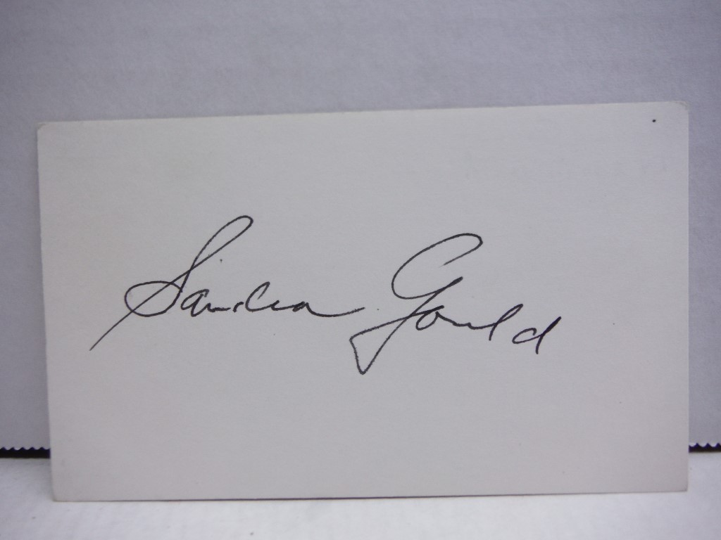 Image 0 of Autograph of Sandra Gould.