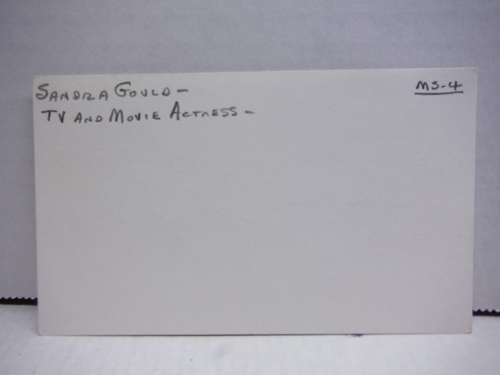 Image 1 of Autograph of Sandra Gould.