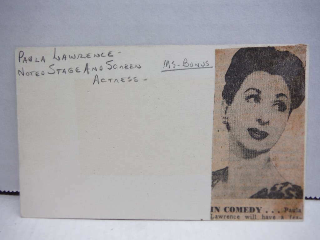 Image 3 of Autograph of Paula Lawrence (set of 4)