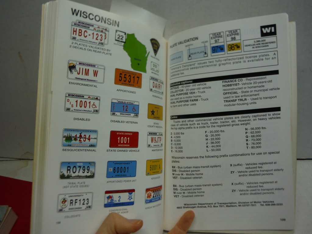 Image 1 of License Plate Book ('97 edition)