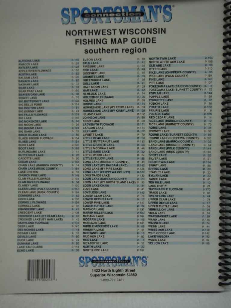Image 1 of Northwest Wisconsin Fishing Map Guide: Southern Region