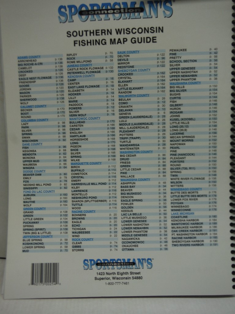 Image 1 of Southern Wisconsin Fishing Map Guide