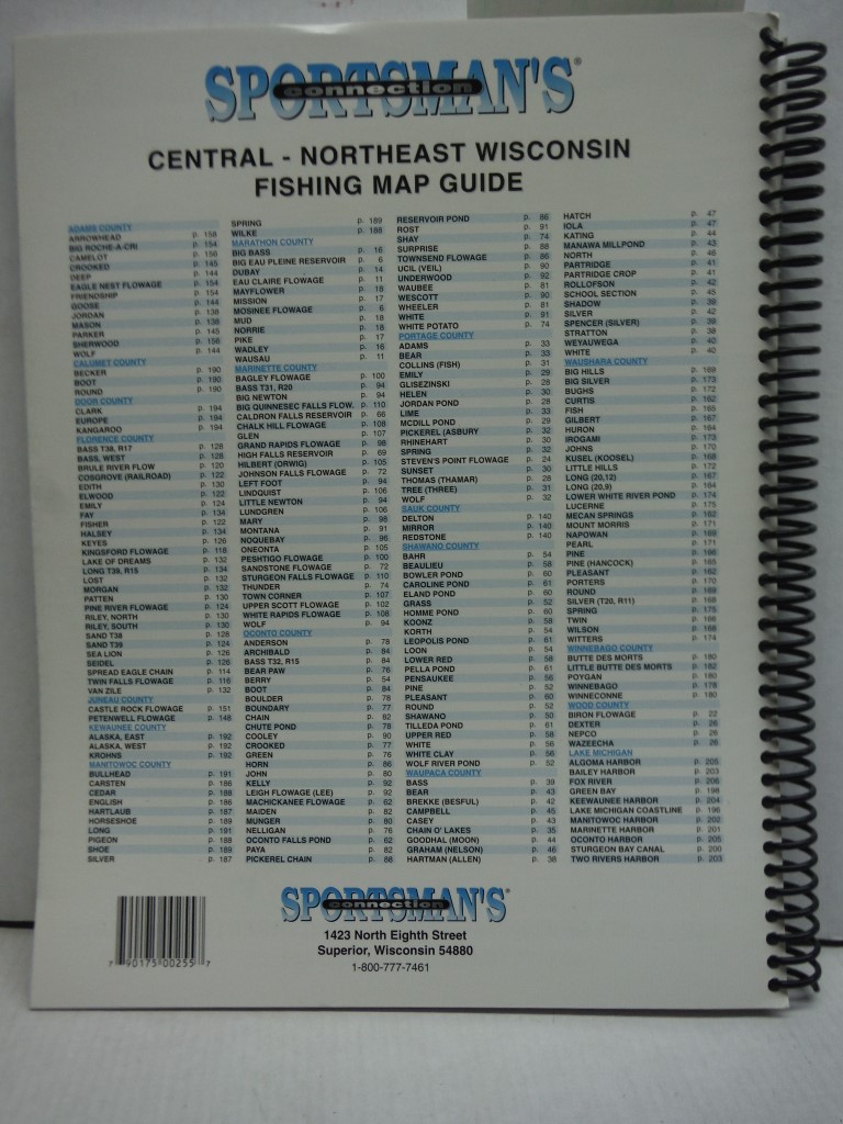 Image 1 of Central-Northeast Wisconsin Fishing Map Guide