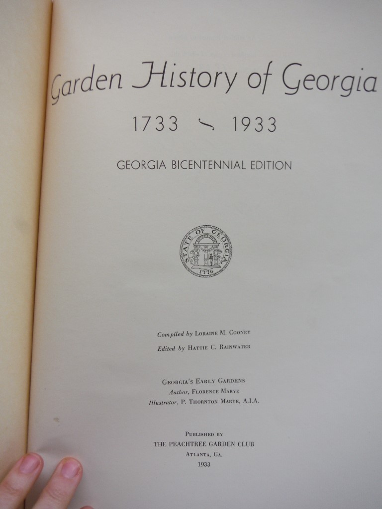 Image 1 of Garden History of Georgia, 1733-1933, Bicentennial Edition