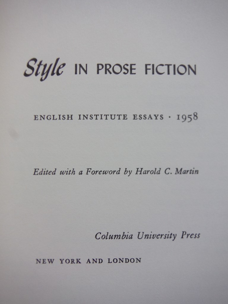 Image 1 of Style in Prose Fiction