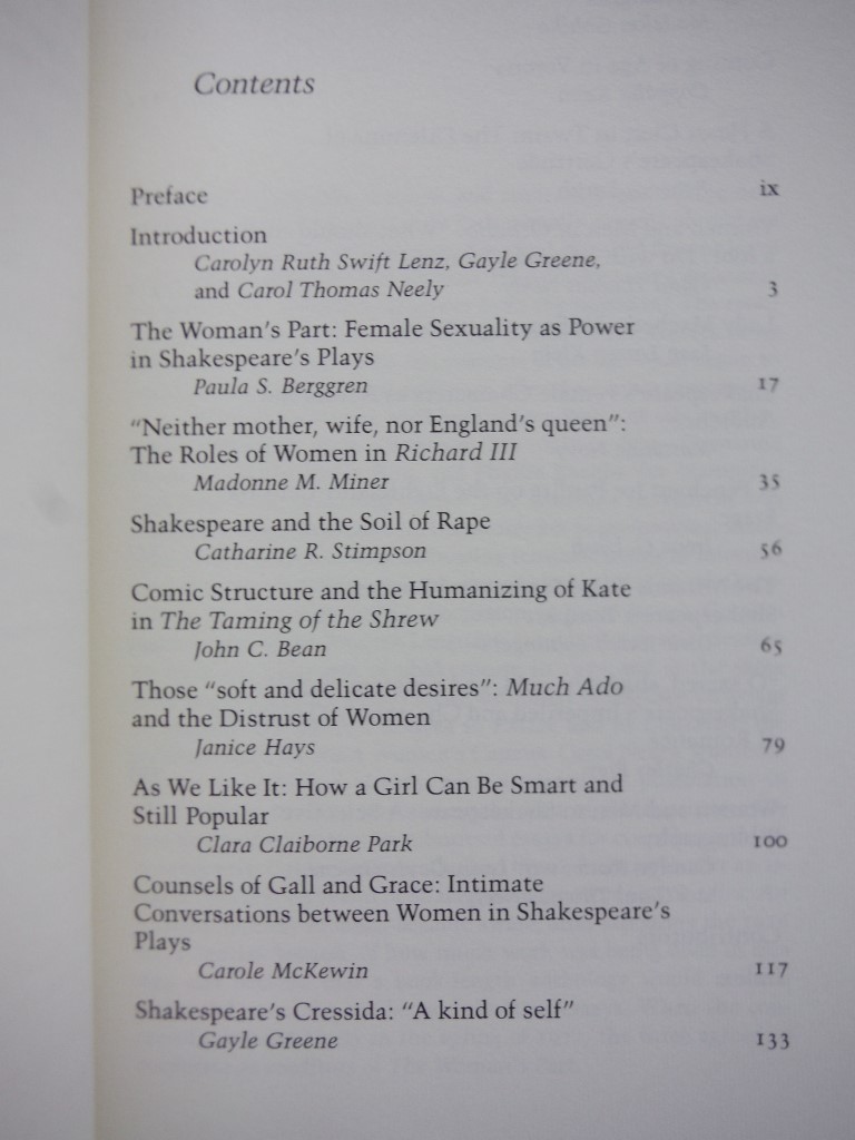Image 1 of The Woman's Part: Feminist Criticism of Shakespeare
