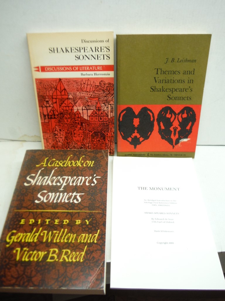 Lot of 4 Literary Criticism of Shakespeare's Sonnets