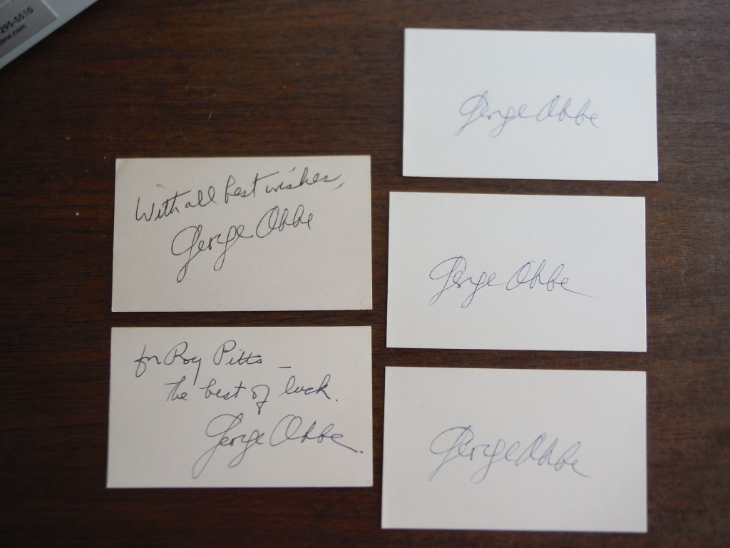 Image 0 of 5  Autographs of George Abbe