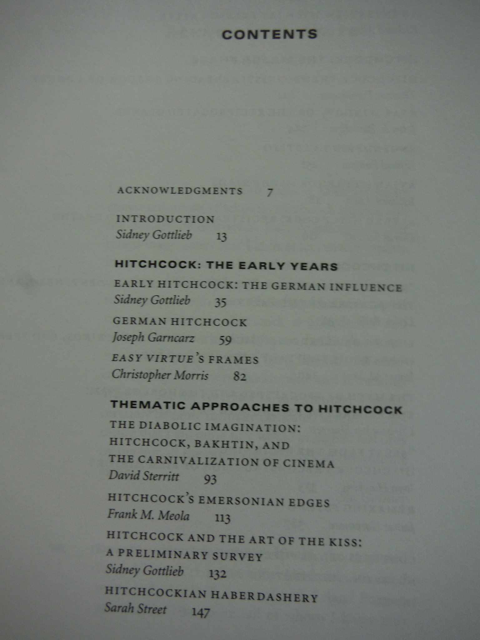 Image 1 of Framing Hitchcock: Selected Essays from the Hitchcock Annual (Contemporary Appro