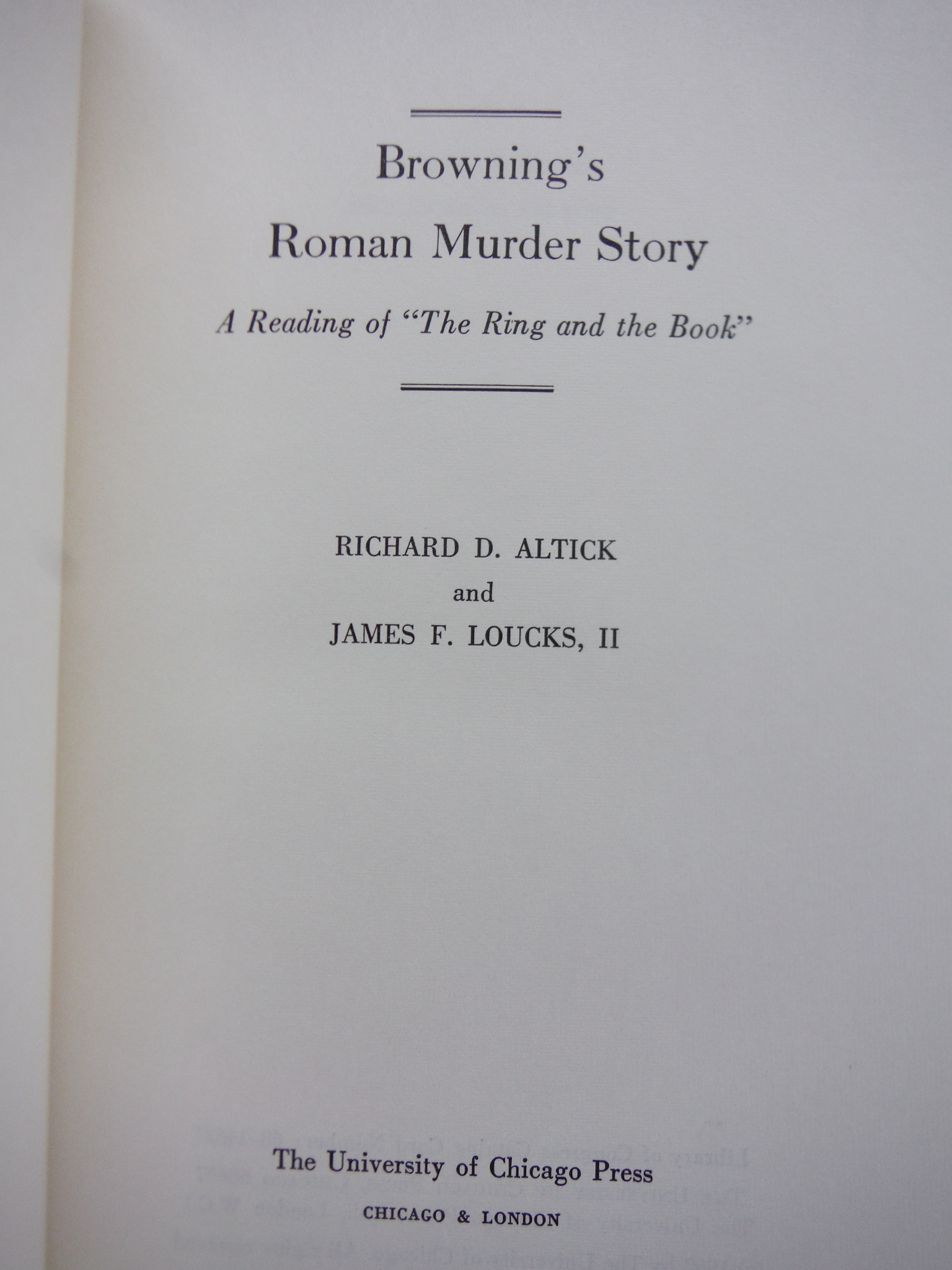 Image 1 of Browning's Roman murder story;: A reading of The ring and the book