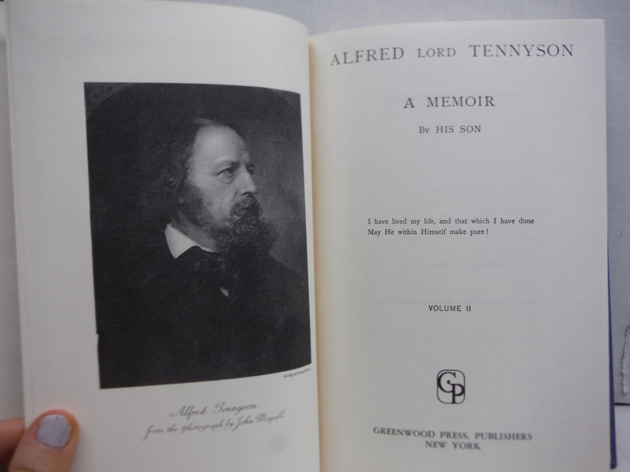 Image 2 of Alfred Lord Tennyson: A Memoir by His Son, Vols. I & II