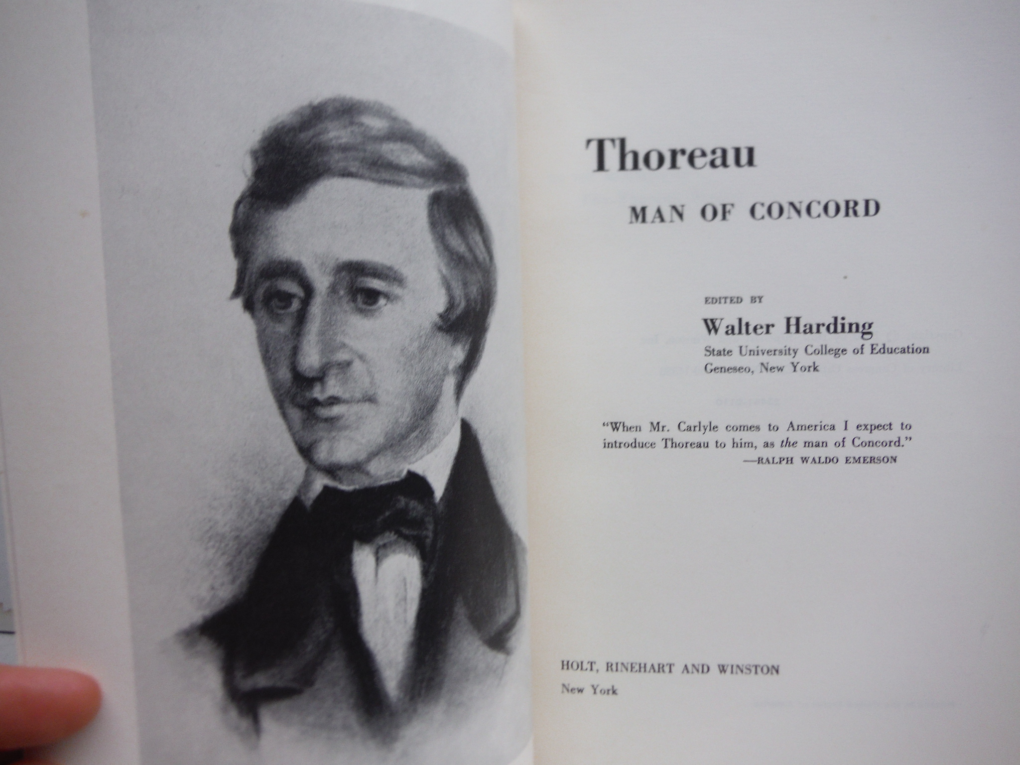 Image 1 of Thoreau: Man of Concord