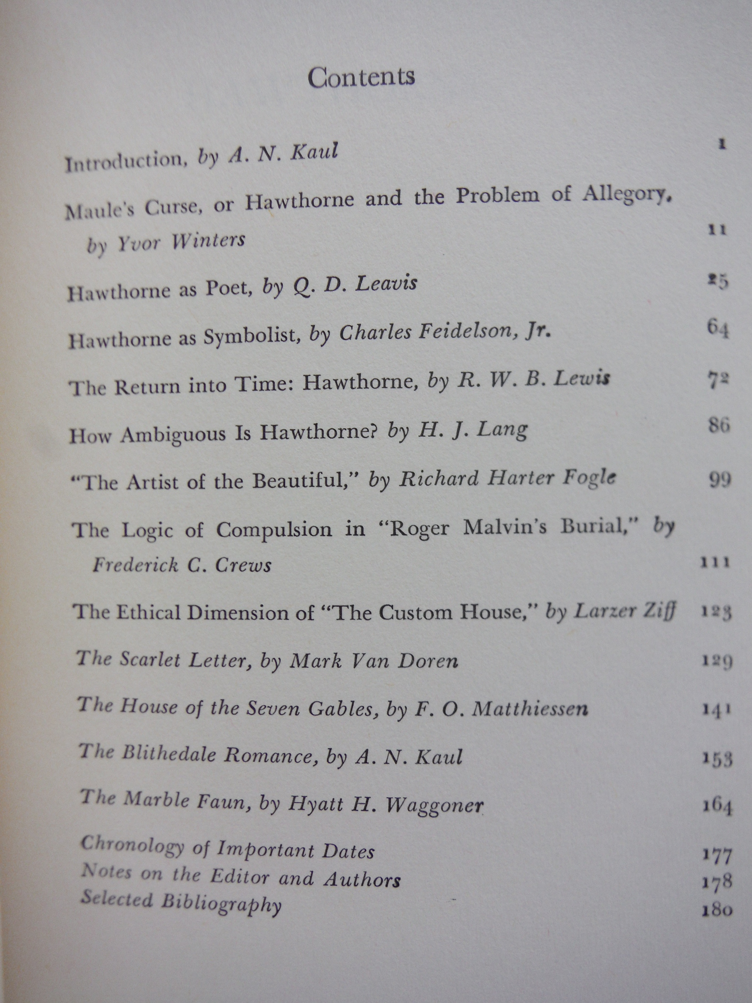 Image 1 of Hawthorne - A Collection Of Critical Essays
