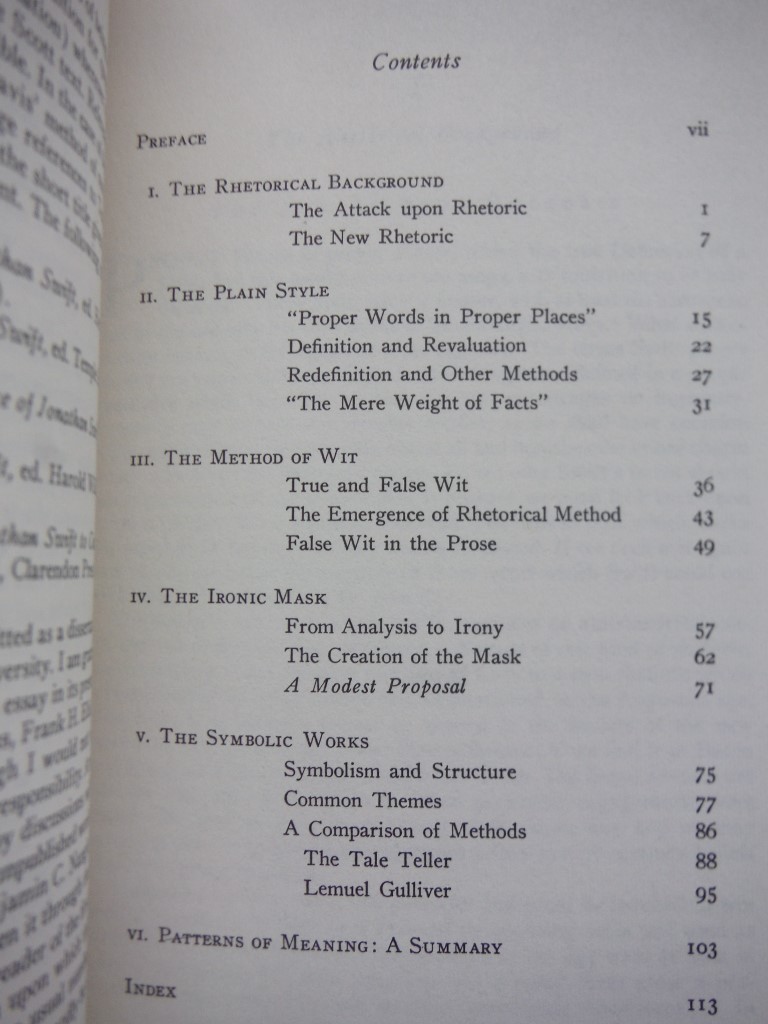 Image 1 of Swift's Rhetorical Art: A Study in Structure and Meaning (Yale Studies in Englis