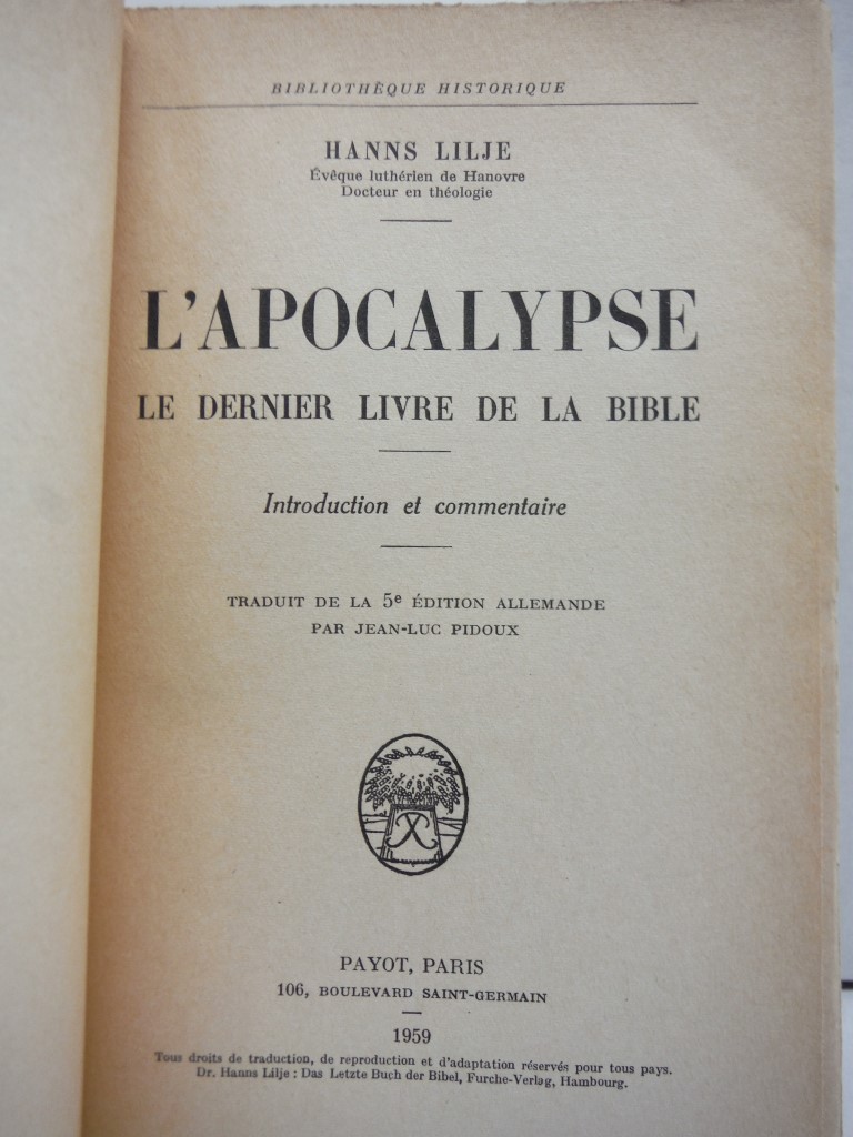 Image 1 of L'Apocalypse. Le dernier livre de la Bible,  Introduction et commentaire