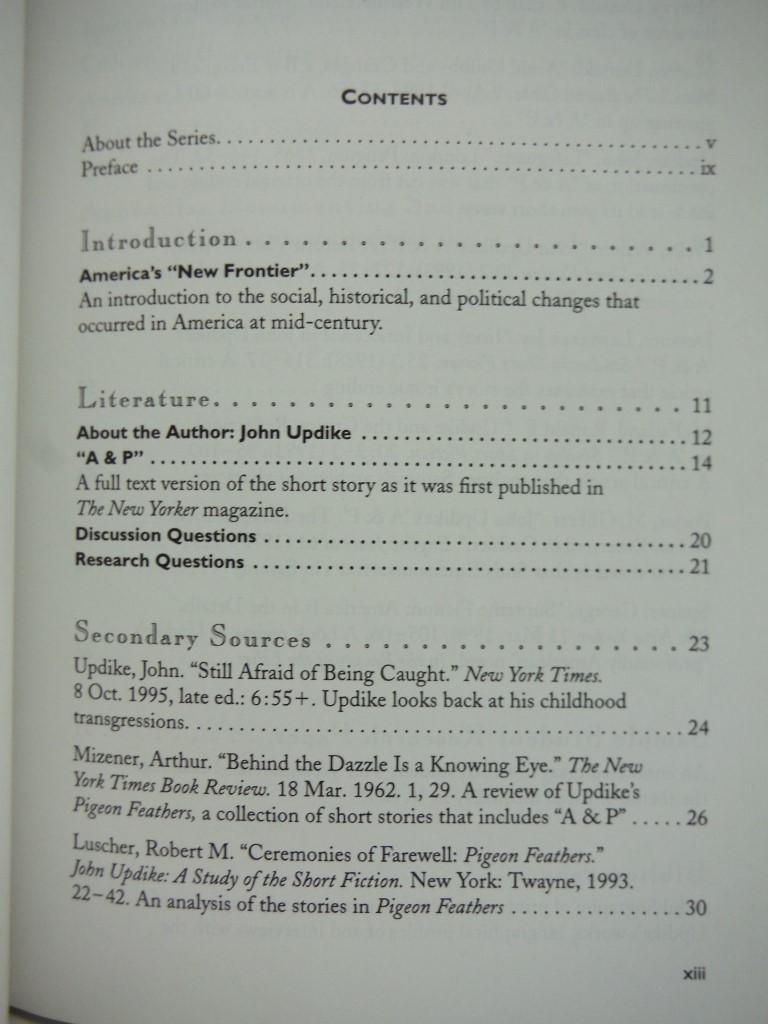 Image 1 of The Wadsworth Casebook Series for Reading, Research and Writing: A and P (Harcou