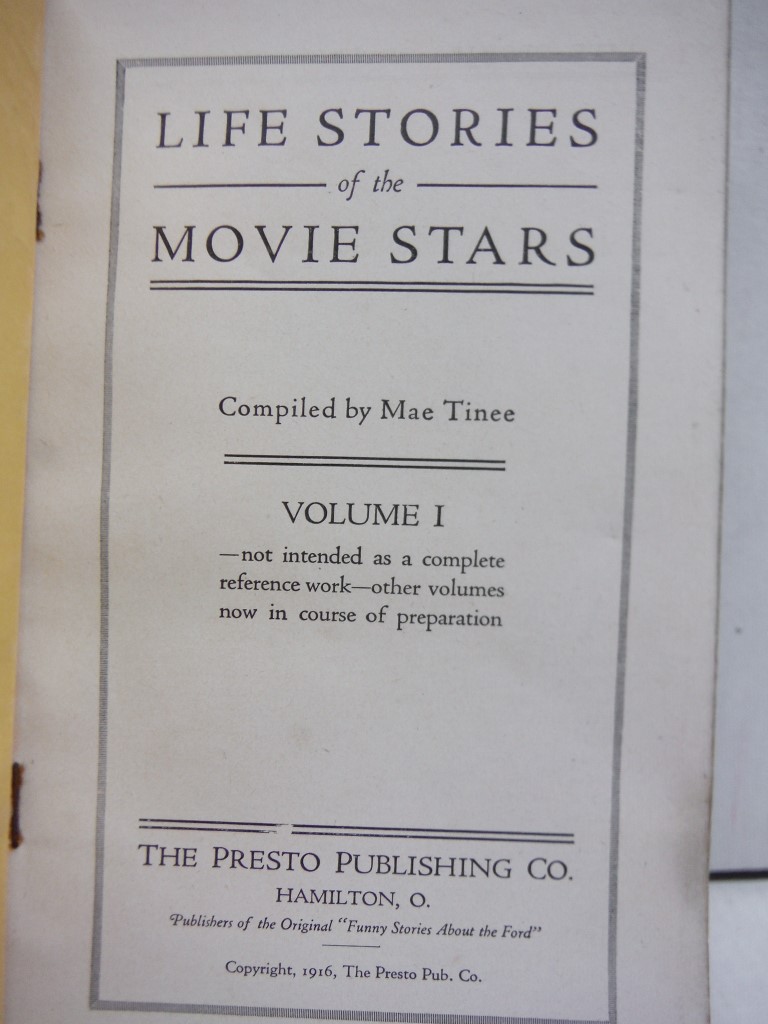 Image 1 of Life Stories of the Movie Stars - Volume 1