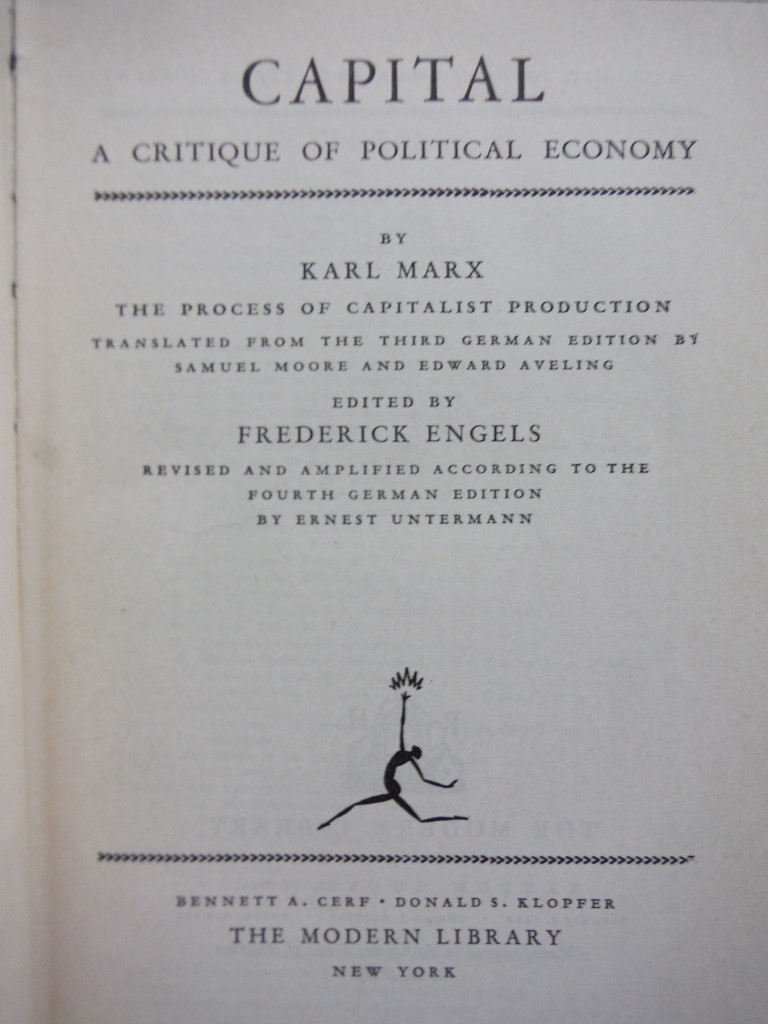 Image 1 of Capital: A Critique of Political Economy (Modern Library Giant: G26)