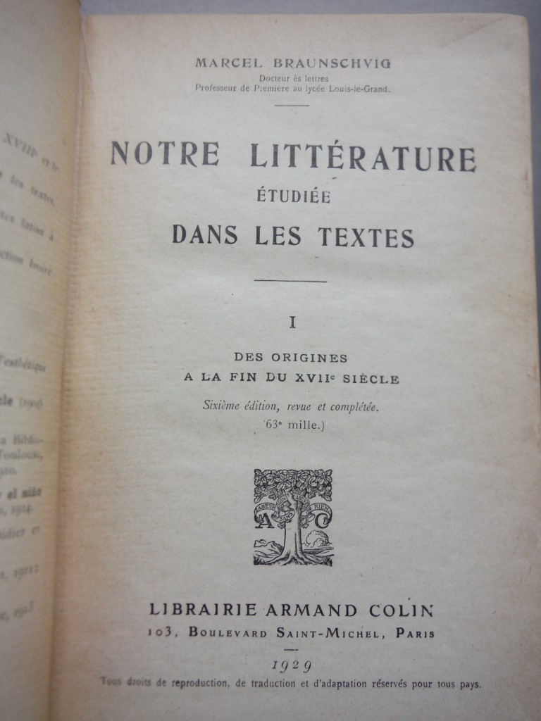 Image 3 of Notre Litterature Etudiee Dans Les Textes 2 volumes
