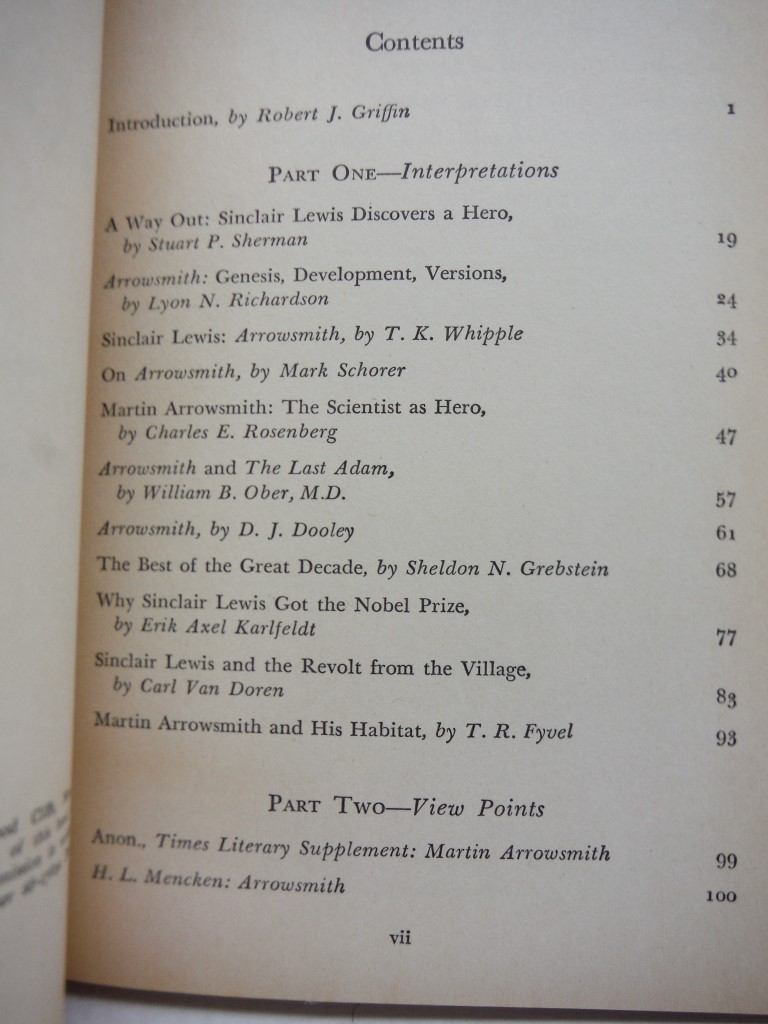 Image 1 of Twentieth Century Interpretations of Arrowsmith: A Collection of Critical Essays
