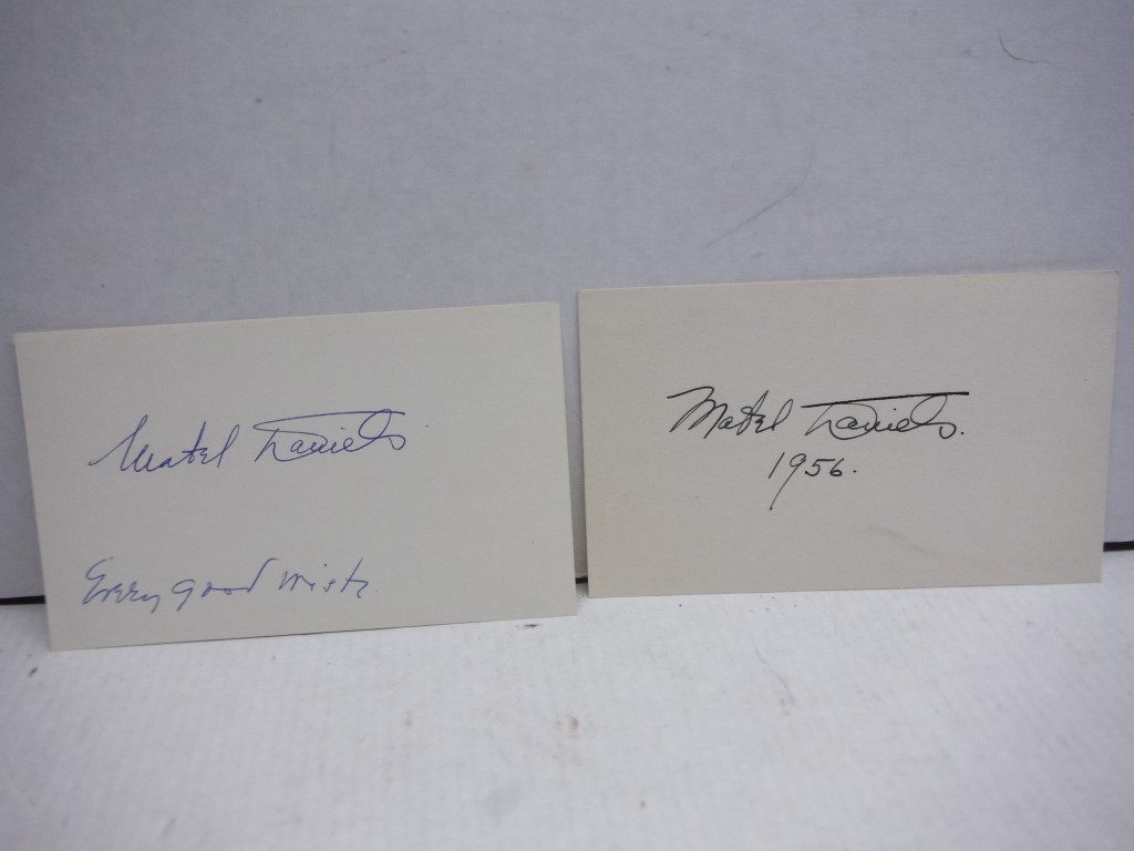 2 Autographs of Mabel Daniels