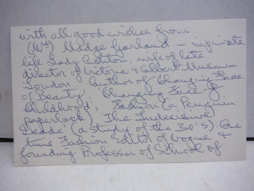 Image 1 of Autograph of Madge Garland.